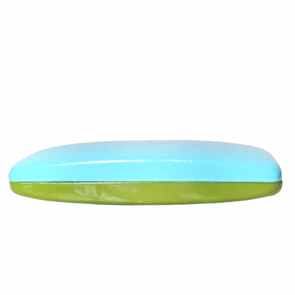 Kate Spade Blue Green Eyeglass Colorblock Clam Shell Hard Sunglass Case - Picture 3 of 6
